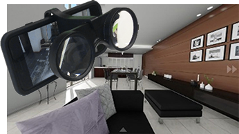 VRゴーグル装着時の360°パノラマイメージ