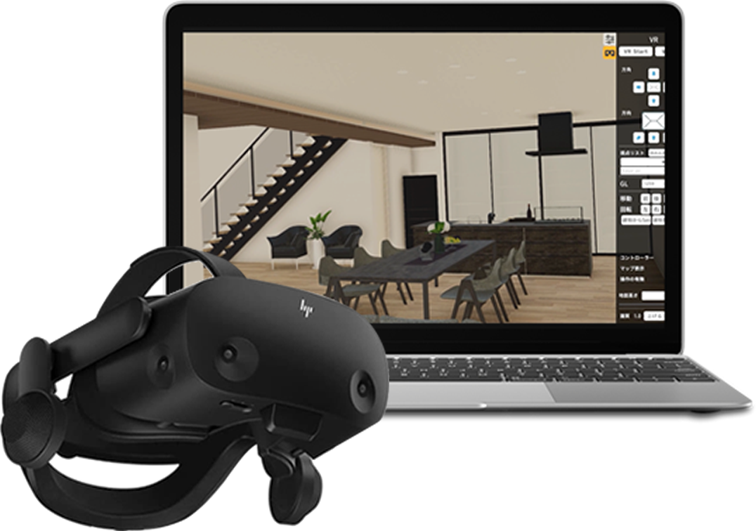 VR用高性能PCとVRヘッドセット