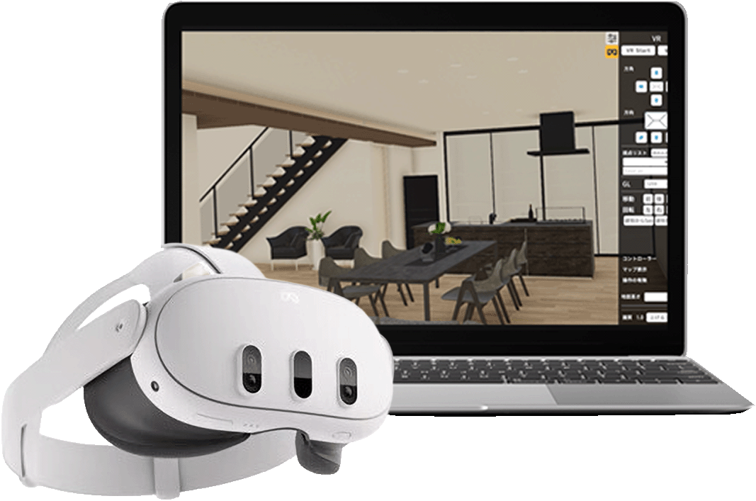 VR用高性能PCとVRヘッドセット